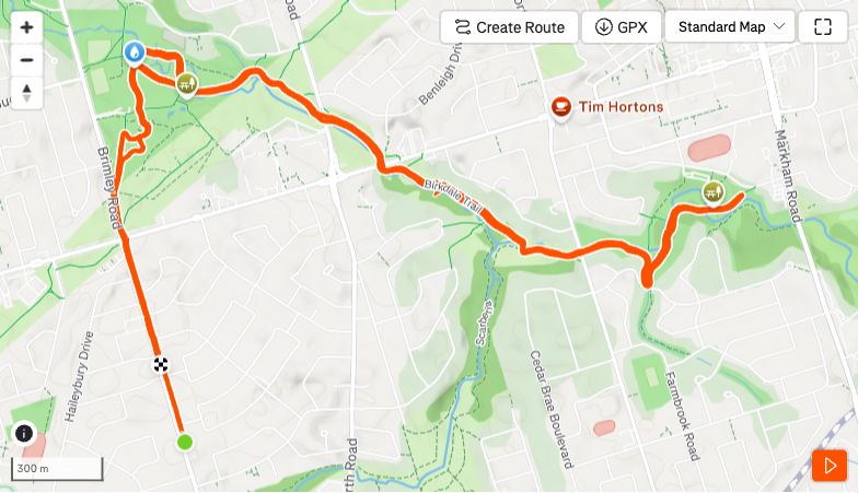Route map for First 10k!!